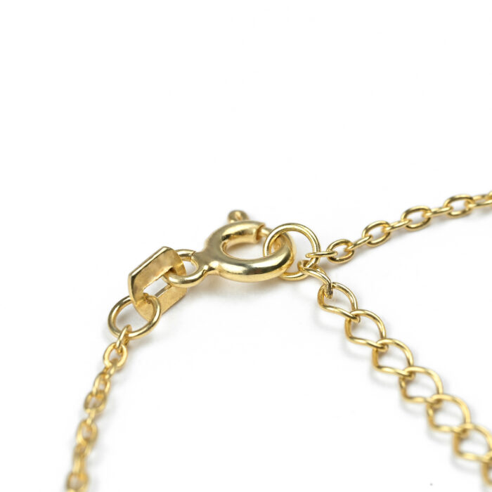 Full Stones Sparkling Name Logo Necklace (14K Gold) - Image 6