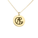 Name Logo Necklace On Circle (Silver)