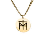 Name Logo Necklace On Circle (Silver) - Image 7