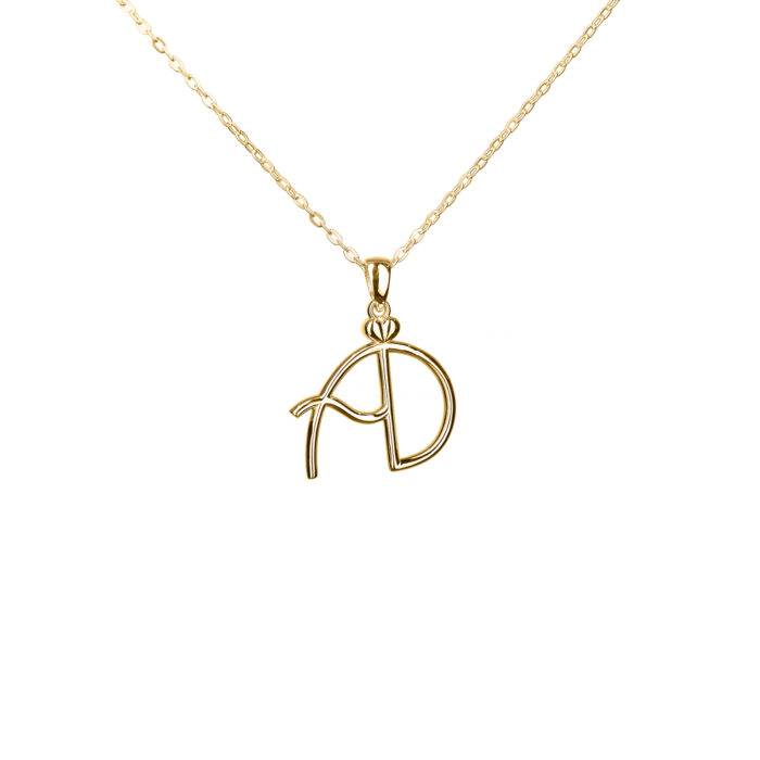 Voluminous elegance: Name logo necklace (14K gold) - Image 2