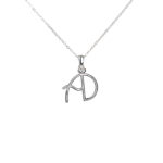 Voluminous Elegance: Name Logo Necklace (Silver) - Image 2