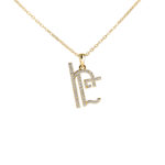 Full Stones Sparkling Name Logo Necklace (Silver) - Image 6