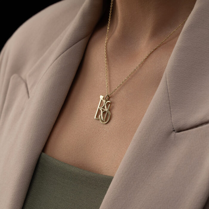 Name Logo Necklace (Silver) - Image 4