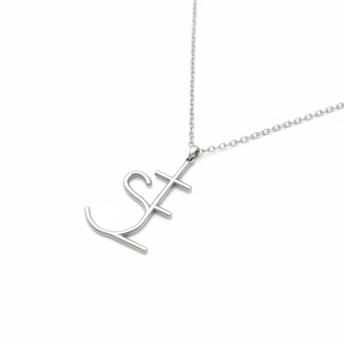 JESUS Classic Name Logo Necklace - Image 2